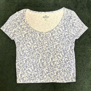 Hollister Co. Button-Up Purple Floral Top